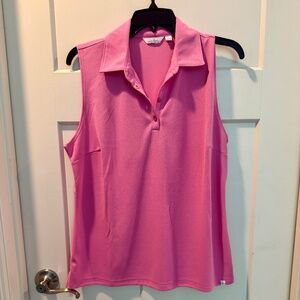 Lady Hogan Sleeveless Golf shirt, L, Pink, Lightweight